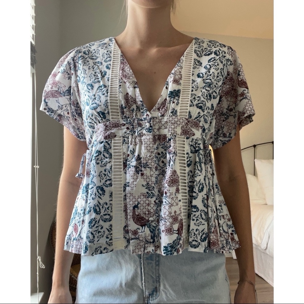 Tularosa Moonrise Printed Cotton Top